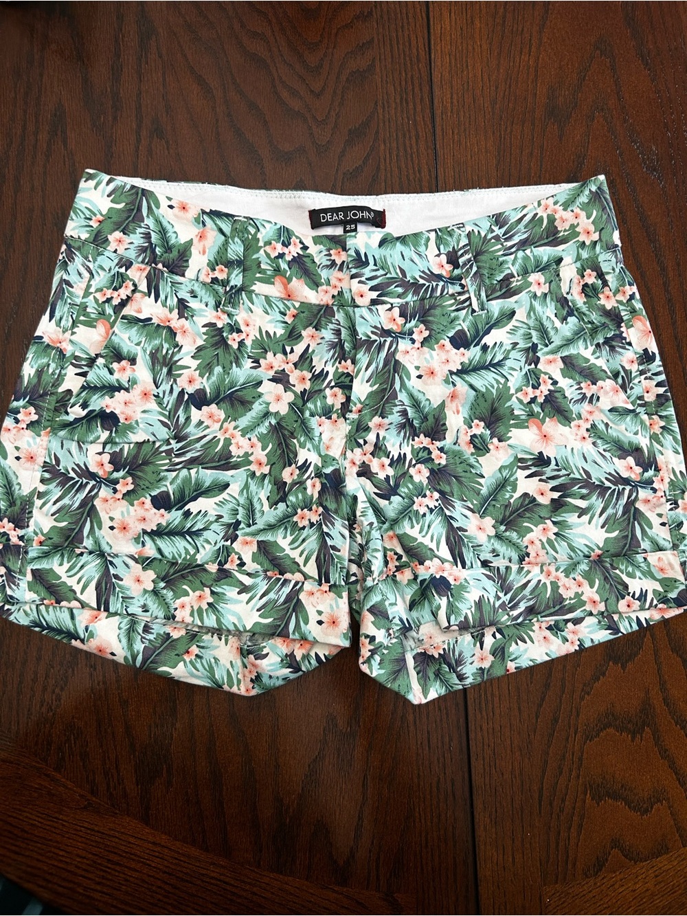 Dear John Green Floral Tropical Print Women’s Shorts Size 25